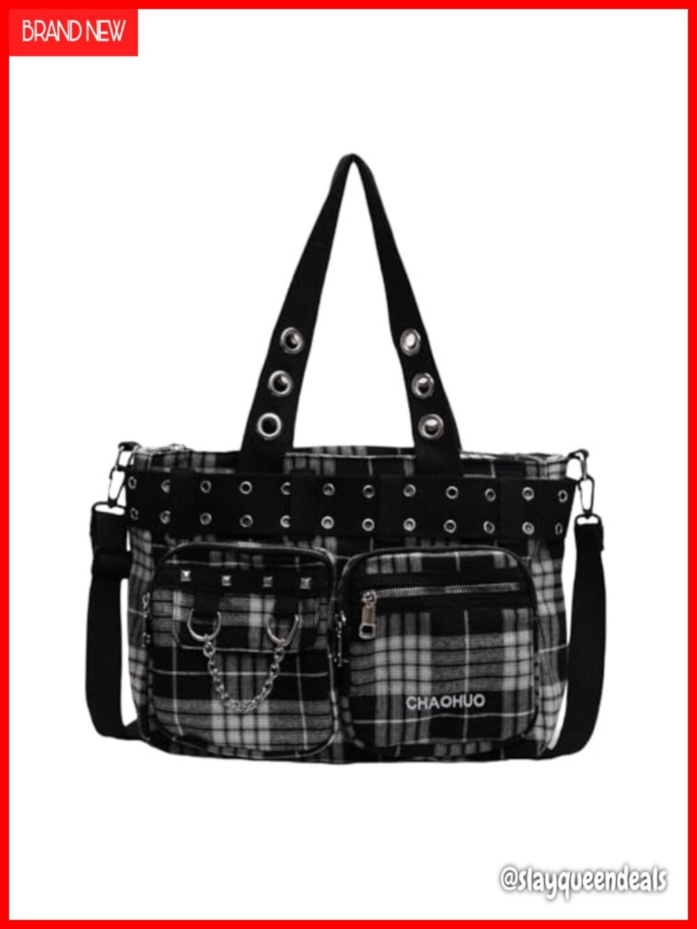 Goth Punk Messenger Bag Canvas Shoulder Crossbody Emo Gothic
